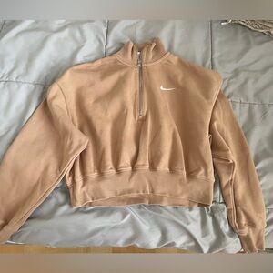 Nike fleece cropped half zip